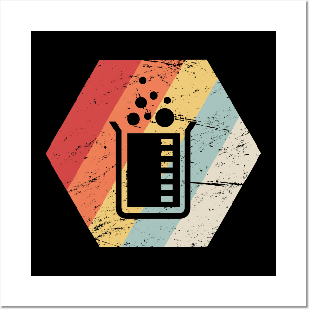 Retro Vintage Science Chemistry Icon Wall Art by MeatMan